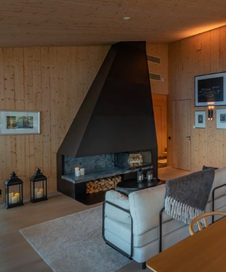 Sauna room and recreation areas